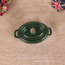 10cm oval enamel cast iron mini stock pot